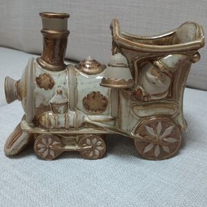 Vintage Ceramic Santa Train Christmas Decor/Planter